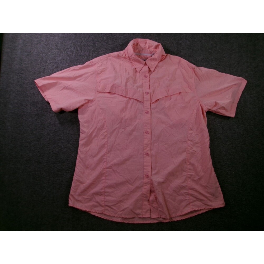 World Wide Sport Top Women Extra Large Pink Vented Outdoor Fishing Mesh Hiking